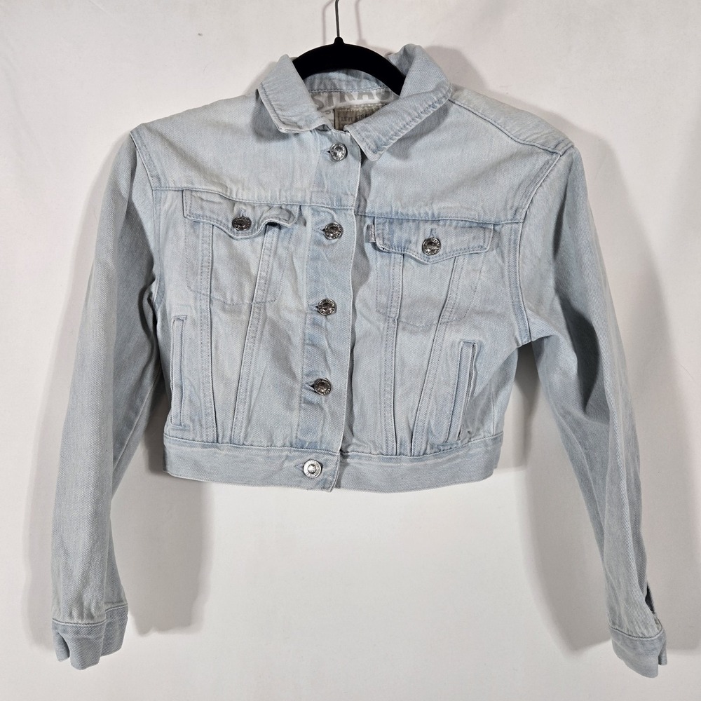 Levis Silver Tab Cropped Trucker Jacket | Women's Size Medium Light Wash
